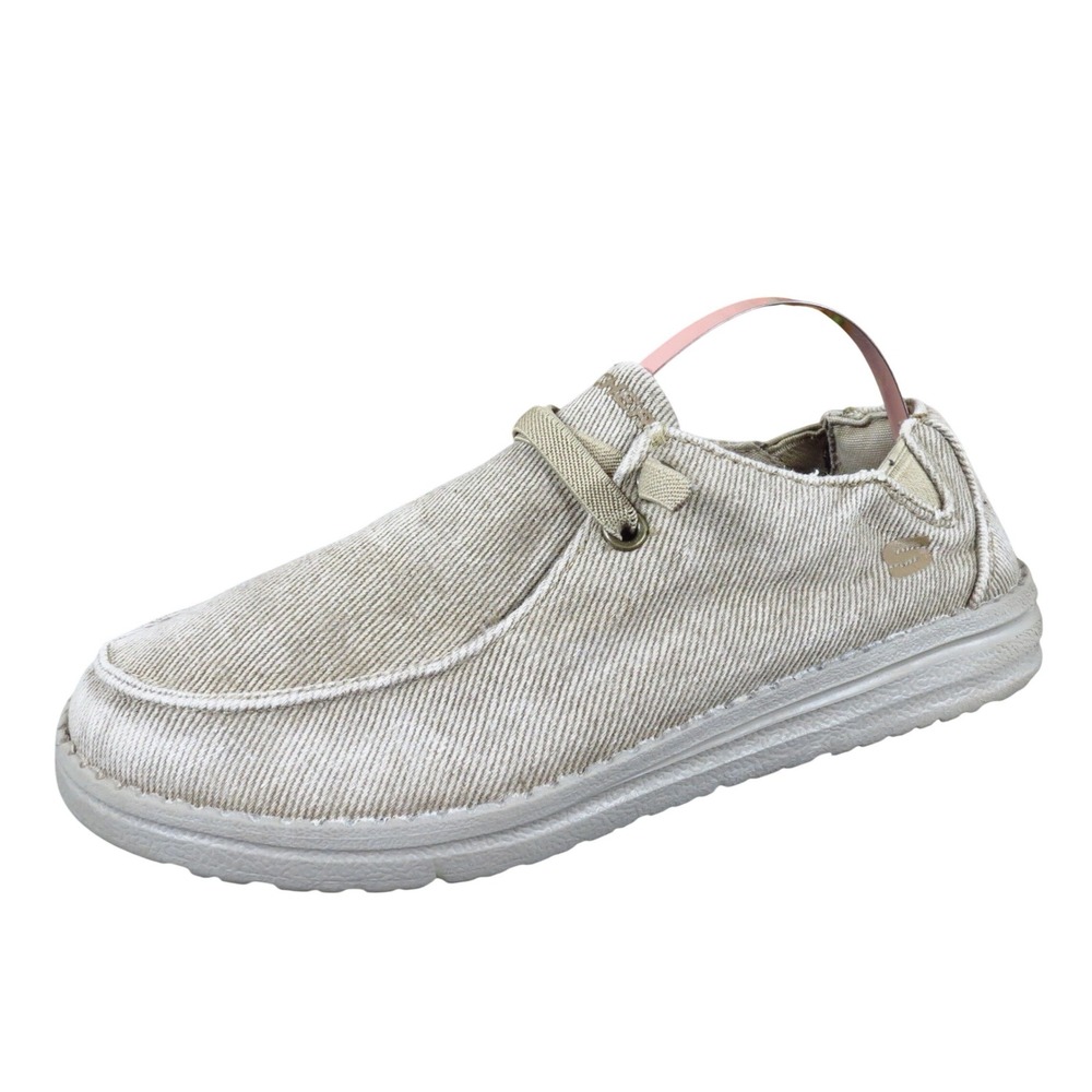 Skechers Melson-Raymon Kids Textile Slip-On Casual Shoes‎ Size 3 Beige Comfort